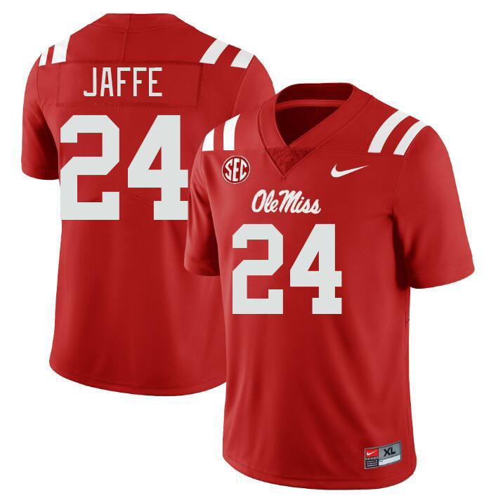 Men #24 Andy Jaffe Ole Miss Rebels College Football Jerseys Stitched-Red